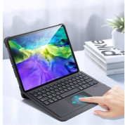 Dux Ducis Wireless Touchpad Keyboard Case - полиуретанов калъф, клавиатура, тракпад и поставка за iPad Pro 11 M1 (2021), iPad Pro 11 (2020), iPad Pro 11 (2018), iPad Air 5 (2022), iPad Air 4 (2020) (черен) 11