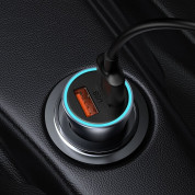 Baseus Golden Contactor Pro Quick Car Charger 40W (TZCCJD-A0G) - зарядно за кола с 2xUSB-A изхода, технология за бързо зареждане и USB-A към USB-C кабел (тъмносив) 8