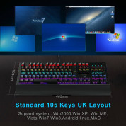 TeckNet Kumara EMK01253BK02 LED Illuminated Mechanical Gaming Keyboard - механична геймърска клавиатура с LED подсветка (за PC) 6
