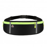 Ultimate 4-pocket Running Belt - универсален спортен калъф за кръста с 4 джоба за смартфони (зелен) 2
