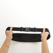 Ultimate 4-pocket Running Belt - универсален спортен калъф за кръста с 4 джоба за смартфони (зелен) 4