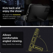 Spigen Tough Armor Case - хибриден кейс с най-висока степен на защита за Samsung Galaxy A52, Galaxy A52 5G (черен) 5
