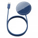 Baseus Simple Mini Magnetic Wireless Charger (WXJK-H03) - поставка (пад) за безжично зареждане за iPhone с Magsafe и Qi съвместими устройства (син) 1