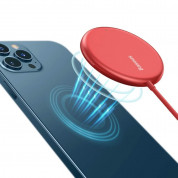 Baseus Simple Mini Magnetic Wireless Charger (WXJK-H09) (red) 7