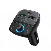 Ugreen Bluetooth FM Transmitter - блутут FM трансмитер и зарядно за кола за мобилни устройства (черен)