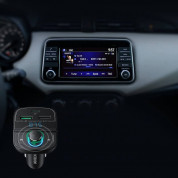 Ugreen Bluetooth FM Transmitter - блутут FM трансмитер и зарядно за кола за мобилни устройства (черен) 3