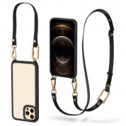Spigen Cyrill Classic Charm Case - дизайнерски кейс с висока защита и връзка за носене за iPhone 12 Pro, iPhone 12 (черен-прозрачен) 1