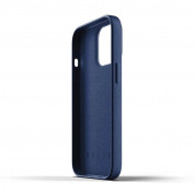 Mujjo Leather Wallet Case for iPhone 13 Pro (monaco blue) 4