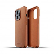 Mujjo Full Leather Case - кожен (естествена кожа) кейс за iPhone 13 Pro Max (кафяв) 1