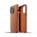 Mujjo Full Leather Case - кожен (естествена кожа) кейс за iPhone 13 Pro Max (кафяв) 2