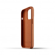 Mujjo Full Leather Case - кожен (естествена кожа) кейс за iPhone 13 Pro Max (кафяв) 4