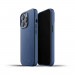 Mujjo Full Leather Case - кожен (естествена кожа) кейс за iPhone 13 Pro Max (син) 1