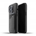 Mujjo Leather Wallet Case - кожен (естествена кожа) кейс с джоб за кредитна карта за iPhone 13 Pro Max (черен) 1