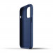 Mujjo Leather Wallet Case - кожен (естествена кожа) кейс с джоб за кредитна карта за iPhone 13 Pro Max (син) 5