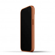 Mujjo Full Leather Case - кожен (естествена кожа) кейс за iPhone 13 (кафяв) 3