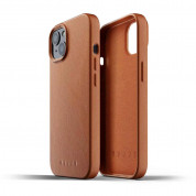 Mujjo Full Leather Case - кожен (естествена кожа) кейс за iPhone 13 Mini (кафяв) 1