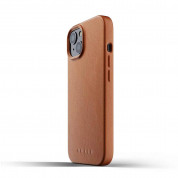 Mujjo Full Leather Case - кожен (естествена кожа) кейс за iPhone 13 Mini (кафяв) 2