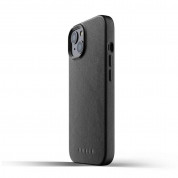 Mujjo Full Leather Case - кожен (естествена кожа) кейс за iPhone 13 Mini (черен) 2
