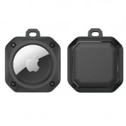 JC AirTag EggShell Silicone Keyring for Apple AirTag (black)