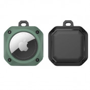 JC AirTag EggShell Silicone Keyring - удароустойчив силиконов ключодържател за Apple AirTag (зелен)