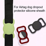 JC AirTag Pet Collar - силиконов държач за каишки за домашни любимци за Apple AirTag (черен) 2