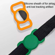 JC AirTag Pet Collar - силиконов държач за каишки за домашни любимци за Apple AirTag (черен) 3