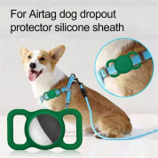 JC AirTag Pet Collar - силиконов държач за каишки за домашни любимци за Apple AirTag (бял) 1