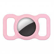 JC AirTag Pet Collar - силиконов държач за каишки за домашни любимци за Apple AirTag (розов)