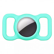 JC AirTag Pet Collar - силиконов държач за каишки за домашни любимци за Apple AirTag (светлосин)