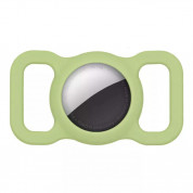 JC AirTag Pet Collar - силиконов държач за каишки за домашни любимци за Apple AirTag (зелен)