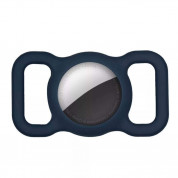 JC AirTag Pet Collar - силиконов държач за каишки за домашни любимци за Apple AirTag (тъмносин)