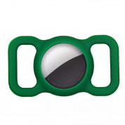 JC AirTag Pet Collar - силиконов държач за каишки за домашни любимци за Apple AirTag (тъмнозелен)