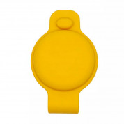 JC AirTag Pet Collar Back Clip - силиконов държач за каишки за домашни любимци за Apple AirTag (жълт)