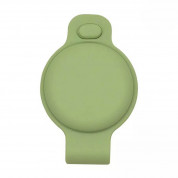 JC AirTag Pet Collar Back Clip - силиконов държач за каишки за домашни любимци за Apple AirTag (зелен)