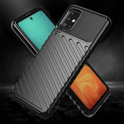 Thunder Rugged TPU Case  - удароустойчив силиконов (TPU) калъф за Samsung Galaxy A21s (черен) 1