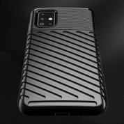 Thunder Rugged TPU Case  - удароустойчив силиконов (TPU) калъф за Samsung Galaxy A21s (черен) 5