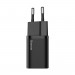 Baseus Super Si USB-C PD Wall Charger 20W (TZCCSUP-B01) - захранване за ел. мрежа с USB-C изход с технология за бързо зареждане и USB-C към Lightning кабел (черен) 3