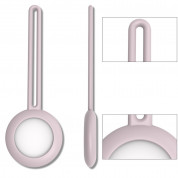 Silicone Fexible Keychain Loop - силиконова каишка за Apple AirTag (розов) 2