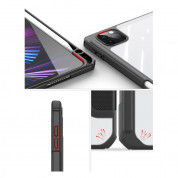 DUX DUCIS Toby Tablet Case - удароустойчив хибриден кейс с отделение за Apple Pencil 2 за iPad Pro 12.9 M1 (2021) (розов) 9