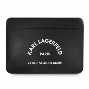 Karl Lagerfeld RSG Logo Leather Sleeve Case 13 - дизайнерски кожен калъф за преносими компютри до 13 инча (черен) 1