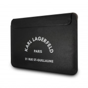 Karl Lagerfeld RSG Logo Leather Sleeve Case 13 - дизайнерски кожен калъф за преносими компютри до 13 инча (черен)