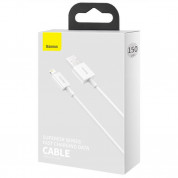 Baseus Superior Lightning USB Cable (CALYS-B02) for iPhone with Lightning connectors (150 cm) (white) 6