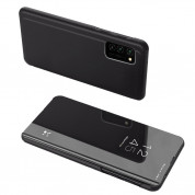 HR Clear View Case Cover - кейс, през който виждате информация от дисплея за Samsung Galaxy A52, Galaxy A52 5G (черен)