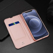 Dux Ducis Skin Pro Case - кожен калъф с поставка и отделение за кр. карти за iPhone 13 mini (черен) 17