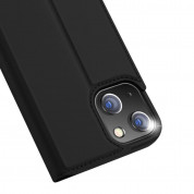 Dux Ducis Skin Pro Case - кожен калъф с поставка и отделение за кр. карти за iPhone 13 mini (черен) 3