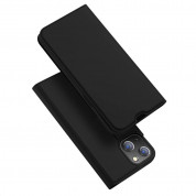 Dux Ducis Skin Pro Case - кожен калъф с поставка и отделение за кр. карти за iPhone 13 mini (черен)
