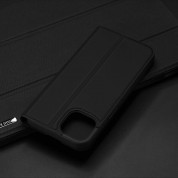 Dux Ducis Skin Pro Case - кожен калъф с поставка и отделение за кр. карти за iPhone 13 mini (черен) 16