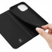Dux Ducis Skin Pro Case - кожен калъф с поставка и отделение за кр. карти за iPhone 13 mini (черен) 8
