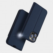 Dux Ducis Skin Pro Case - кожен калъф с поставка и отделение за кр. карти за iPhone 13 Pro (черен) 9