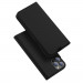 Dux Ducis Skin Pro Case - кожен калъф с поставка и отделение за кр. карти за iPhone 13 Pro (черен) 1